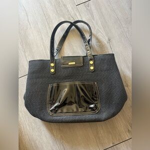 Eric Javits black squishee tote handbag